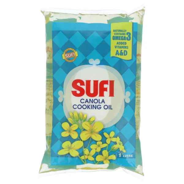 SUFI CANOLA COOKING OIL POUCH 1 LTR