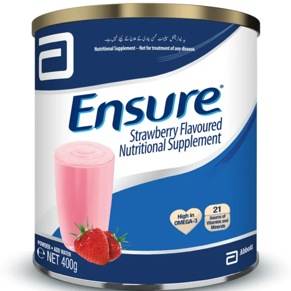 ENSURE NUTRI SUPPLEMENT POWDER STRAWBERRY TIN 400GM