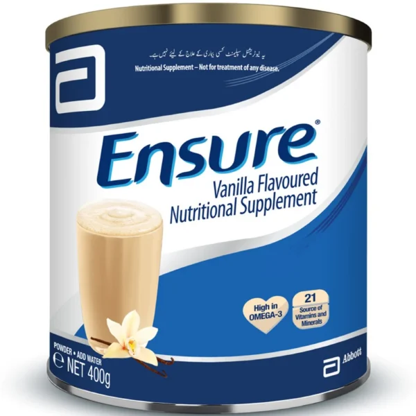 ENSURE NUTRI SUPPLEMENT POWDER VANILLA TIN 400GM
