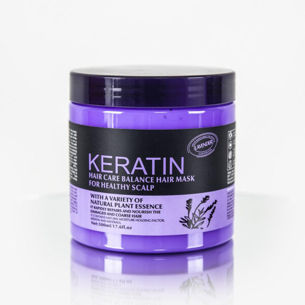 KERATIN LAVENDER HAIR CARE BALANCE HAIR MASK FOR HEALTHY SCALP 500ML