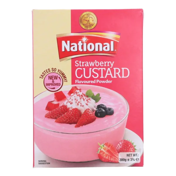 NATIONAL CUSTARD POWDER STRAWBERRY 275GM