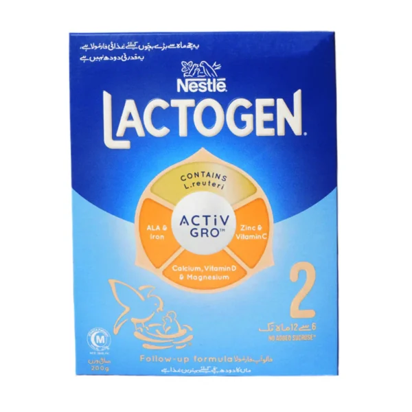 NESTLE LACTOGEN 2 MILK POWDER 200GM BASIC