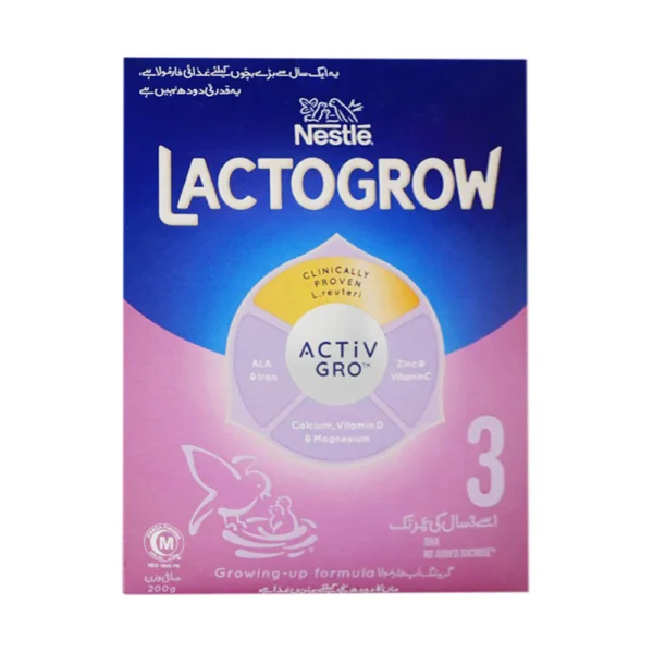 NESTLE LACTOGROW 3 MILK POWDER GENTLE GROW 200GM