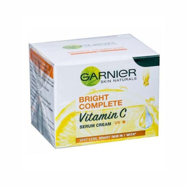 GARNIER BRIGHT COMPLETE VITAMIN C SERUM UV CREAM 23GM