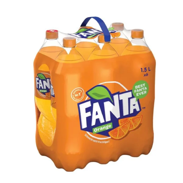 FANTA ORANGE FLAVOR CARBONATED BEVERAGE 1.5 LITRE-CARTON