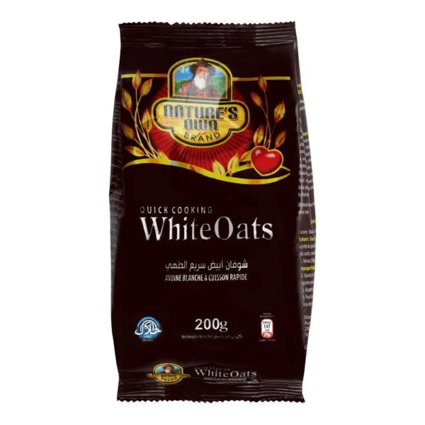 NATURES OWN CEREAL WHITE OATS 200GM